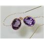 14k Gold Threader Earrings, Amethyst, E205