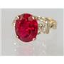 10K, 14K or 18K Gold Angel Ring, Created Ruby, R154