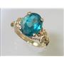 10K, 14K or 18K Gold Angel Ring, Paraiba Topaz, R154