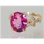 10K, 14K or 18K Gold Angel Ring, Pure Pink Topaz Angel, R154