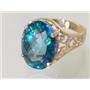 10K, 14K or 18K Gold Ladies Ring, Neptune Garden Topaz, R049