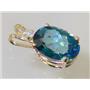 P018, Neptune Garden Topaz 14k Gold Pendant