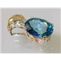 P050, Neptune Garden Topaz 14k Gold Pendant