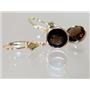 14k Gold Leverback Earrings, Smoky Quartz, E111