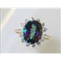 10K, 14K or 18K Gold Ladies Ring, Mystic Fire Topaz, R283