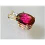 P018, Crimson Topaz 14k Gold Pendant