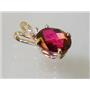 P021, Crimson Topaz 14k Gold Pendants
