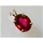 P040, Crimson Topaz 14k Gold Pendant