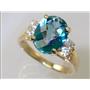 10K, 14K or 18K Gold Ladies Ring, Neptune Garden Topaz, R123