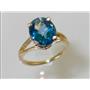 10K, 14K or 18K Gold Ladies Ring, Neptune Garden Topaz, R132