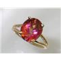 10K, 14K or 18K Gold Ladies Ring, Twilight Fire Topaz, R132