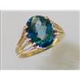 10K, 14K or 18K Gold Ladies Ring, Neptune Garden Topaz, R280