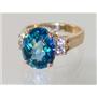10K, 14K or 18K Gold Ladies Ring, Neptune Garden Topaz, R244