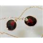 14k Gold Threader Earrings, Mozambique Garnet, E105