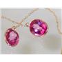 14k Gold Threader Earrings, Pure Pink Topaz, E105