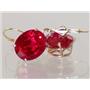 14k Gold Leverback Earrings, Created Ruby, E207