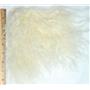 5 1/2 x 3 5/8 + " Natural White Tibetan lamb skin 4-6' hair 26871