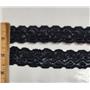 non slip silicone grip elastic stretch lace Black spool about 100 yds x 1" 26893