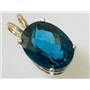 P080, London Blue Topaz 14k Gold Pendant