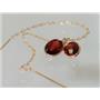 14k Gold Threader Earrings, Mozambique Garnet, E005