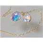 14k Gold Threader Earrings, Mercury Mist Topaz, E005