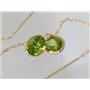 14k Gold Threader Earrings, Peridot, E005