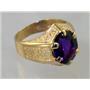 10K, 14K or 18K Men's Gold Ring, Amethyst, R234