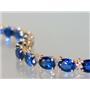 B002, Created Blue Sapphire Gold Bracelet