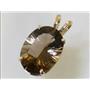 P080, Smoky Quartz 14k Gold Pendant