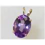 P084, Amethyst 14k Gold Pendant