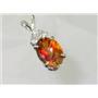 925 Sterling Silver Pendant, Twilight Fire Topaz, SP043