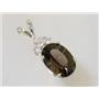 925 Sterling Silver Pendant, Smoky Quartz, SP043