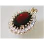 P270, Mozambique Garnet 14K Gold Pendant