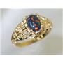 10K, 14K or 18K Gold Ladies Ring, Black Lab Opal, R113
