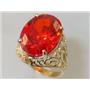 10K, 14K or 18K Gold Ladies Ring, Created Padparadscha Sapphire, R291