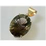 P082, Smoky Quartz 14K Gold Pendant