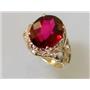 10K, 14K or 18K Gold Ladies Ring, Crimson Fire Topaz, R114