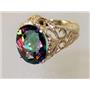 10K, 14K or 18K Gold Ladies Ring, Mystic Fire Topaz, R114