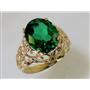 10K, 14K or 18K Gold Ladies Ring, Russian Nanocrystal Emerald, R114