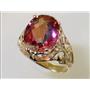 10K, 14K or 18K Gold Ladies Ring, Twilight Fire Topaz, R114