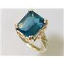 10K, 14K or 18K Gold Ladies Ring, London Blue Topaz, R188