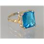 10K, 14K or 18K Gold Ladies Ring, Swiss Blue Topaz, R188