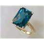 10K, 14K or 18K Gold Ladies Ring, London Blue Topaz, R189