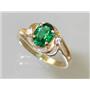 10K, 14K or 18K Gold Ladies Ring, Russian Nanocrystal Emerald, R176