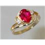 10K, 14K or 18K Gold Ladies Ring, Created Ruby, R176