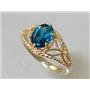 10K, 14K or 18K Gold Ladies Ring, London Blue Topaz, R137