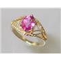 10K, 14K or 18K Gold Ladies Ring, Pure Pink Topaz, R137