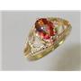 10K, 14K or 18K Gold Ladies Ring, Twilight Fire Topaz, R137