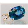 P080, Neptune Garden Topaz 14k Gold Pendant