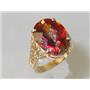 10K, 14K or 18K Gold Ladies Ring, Twilight Fire Topaz, R049